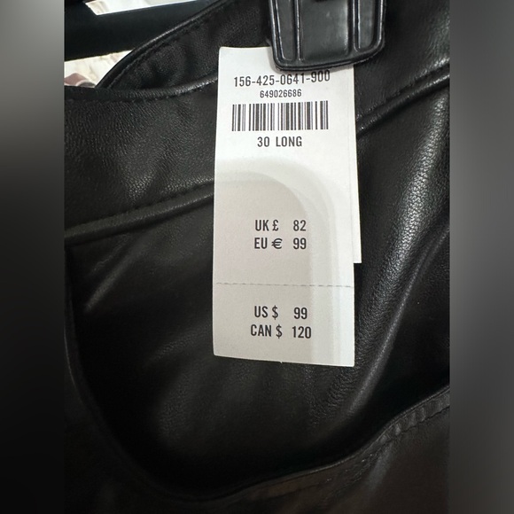 Abercrombie & Fitch Vegan Leather Skinny High Rise Pants - Picture 3 of 6